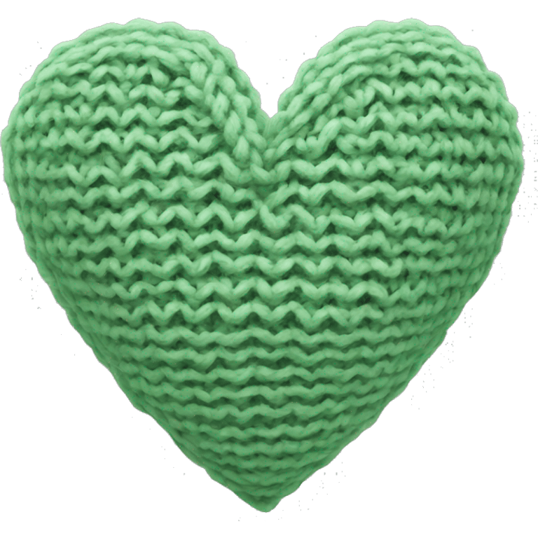 Sage green knitted heart emoji emoji