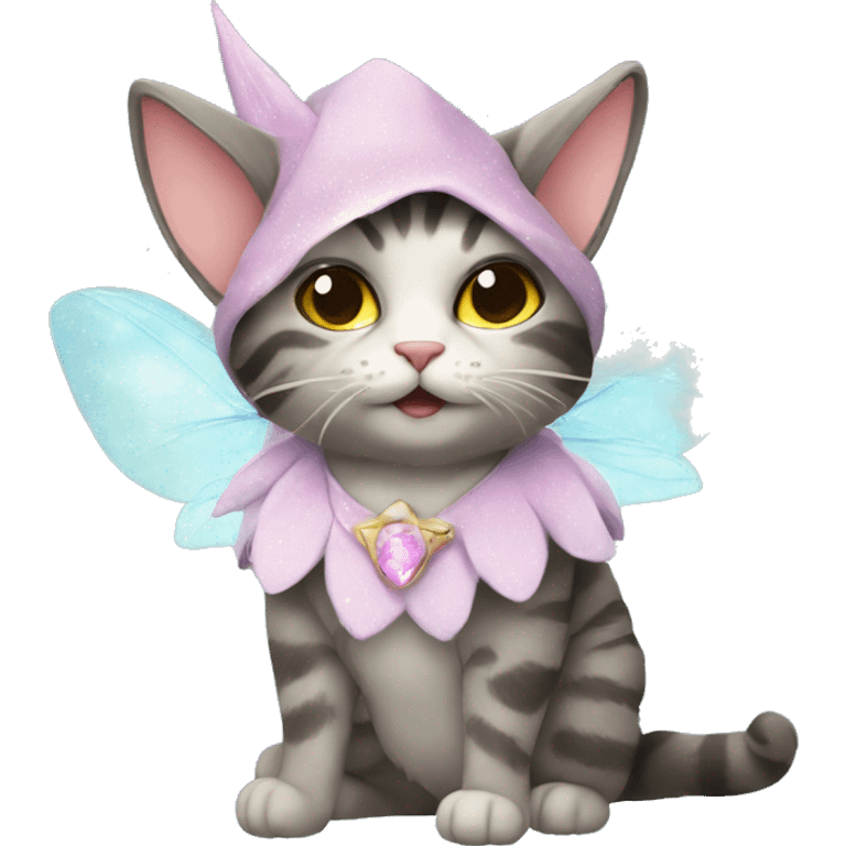 a cat in a fairy costume emoji