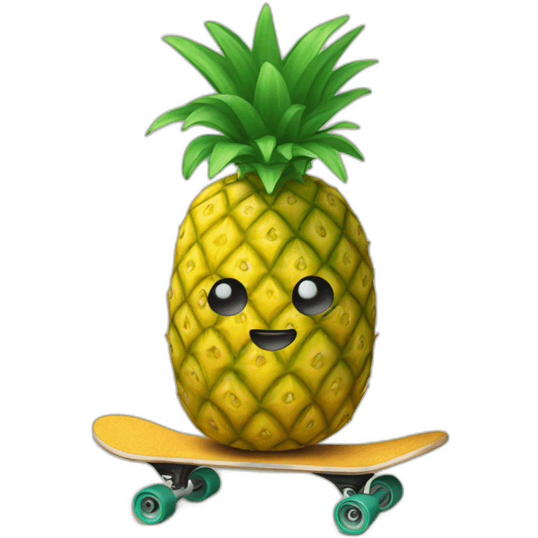 pineapple on a skateboard emoji