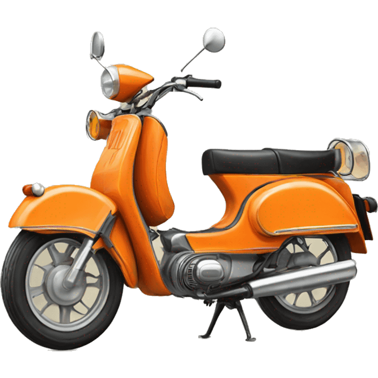 Orange vintage moped emoji