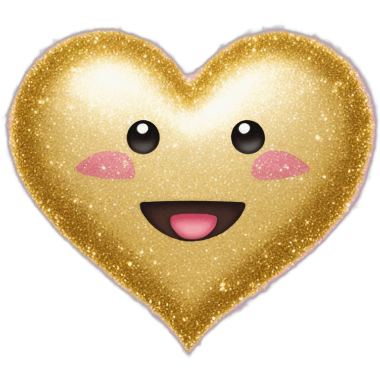 Glitter sparkle heart  emoji