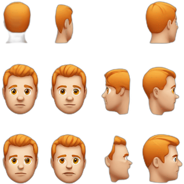 Fat man with orange hair emoji