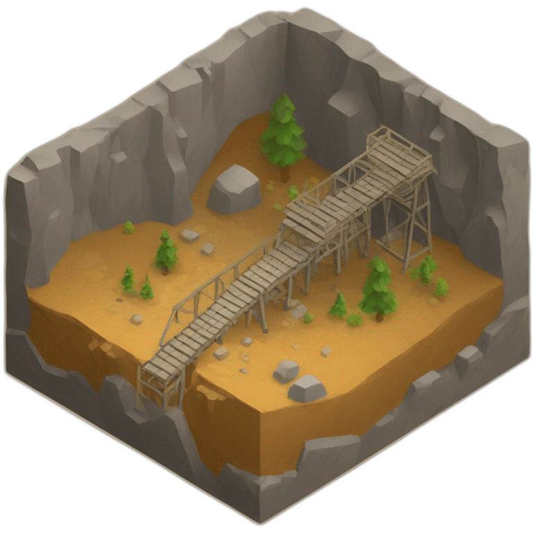 isometric mineshaft emoji