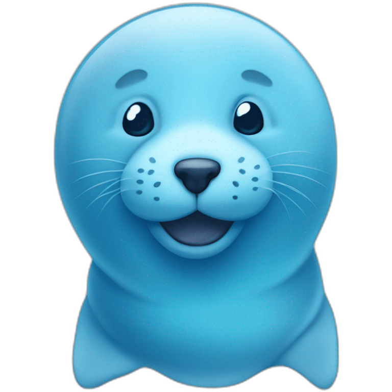 blue seal with light blue colar emoji