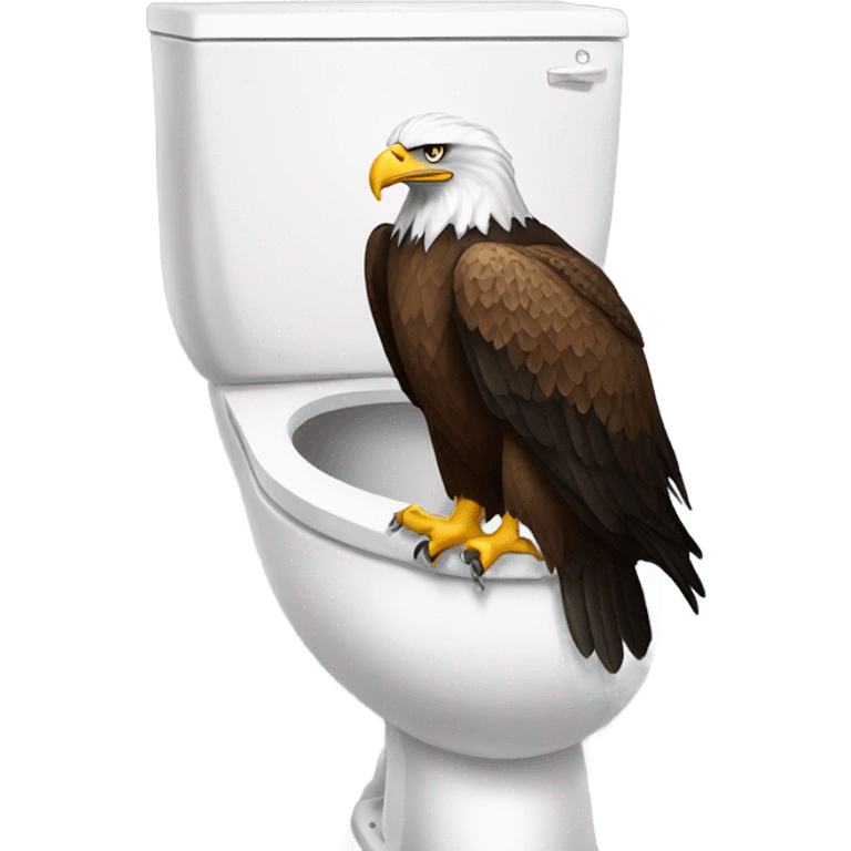 Eagle on toilet emoji