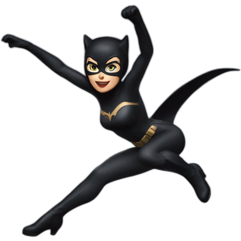 Catwoman flying emoji