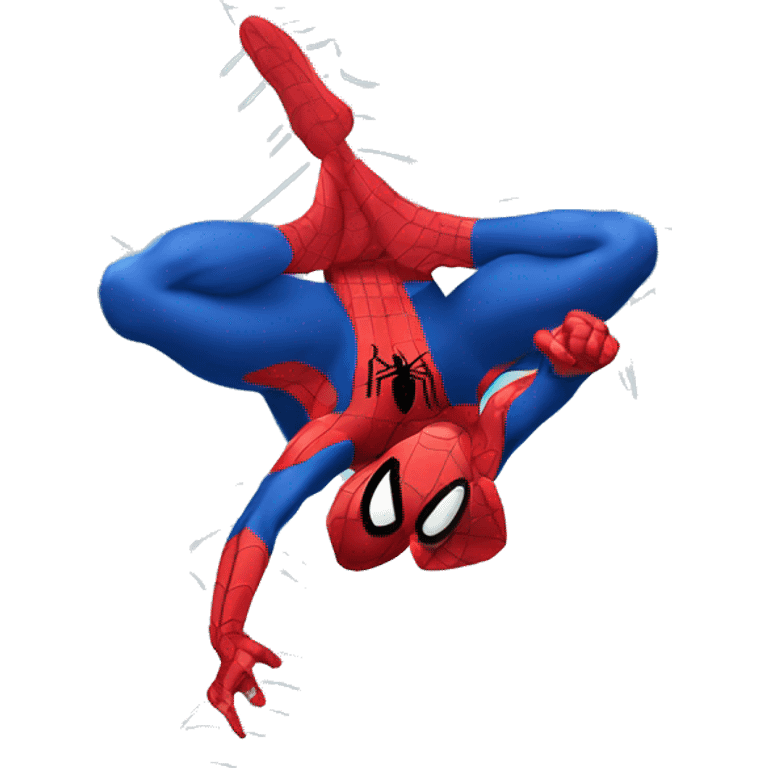 spiderman swining on a web emoji