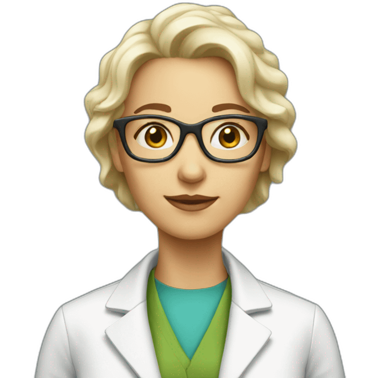 White Scientist woman  emoji