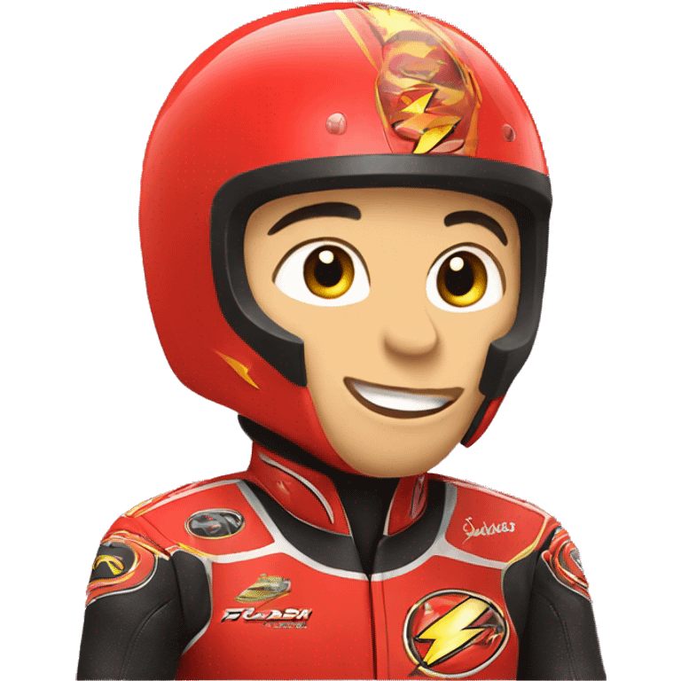 Flash McQueen giving a kiss emoji