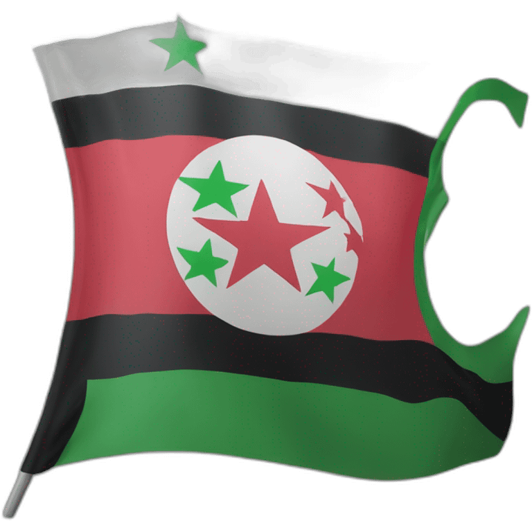 Flag of the Free Syrian Army emoji