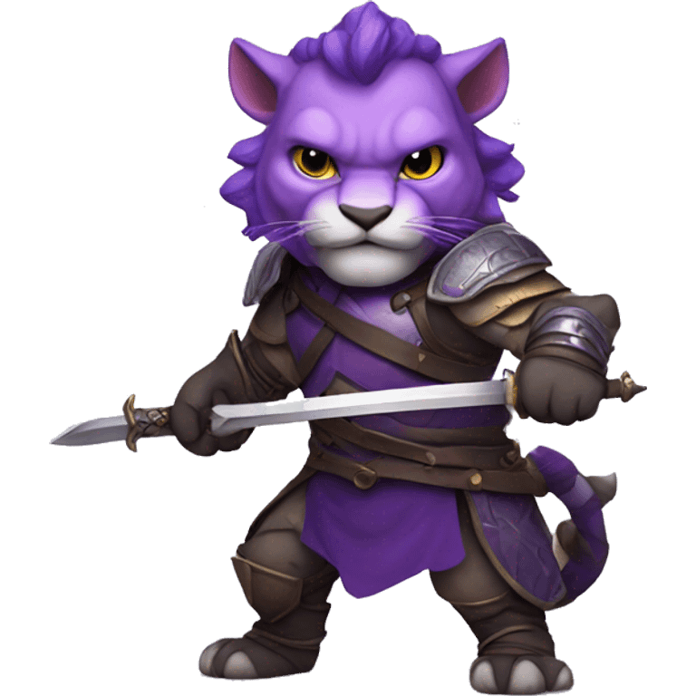 purple Charr with Sword emoji