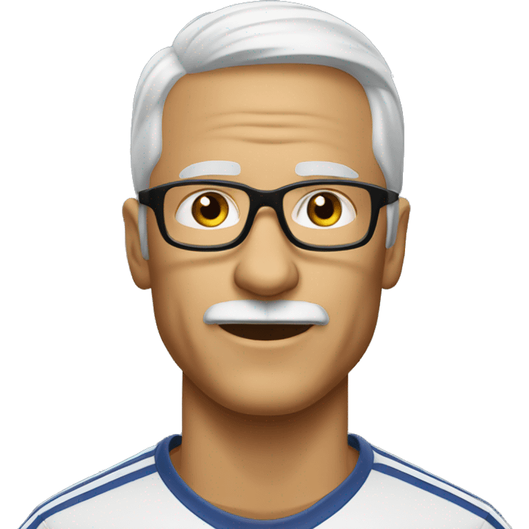 white soccer coach with eyeglasses  emoji