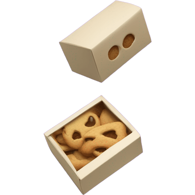 make a crumbl cookie box open with the cookies in it emoji