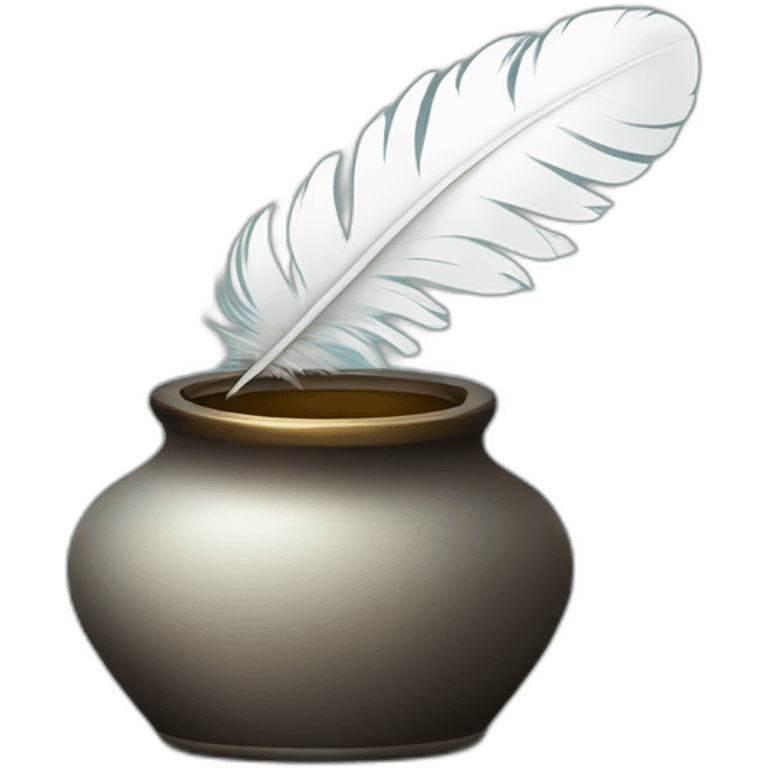 white feather inkpot emoji