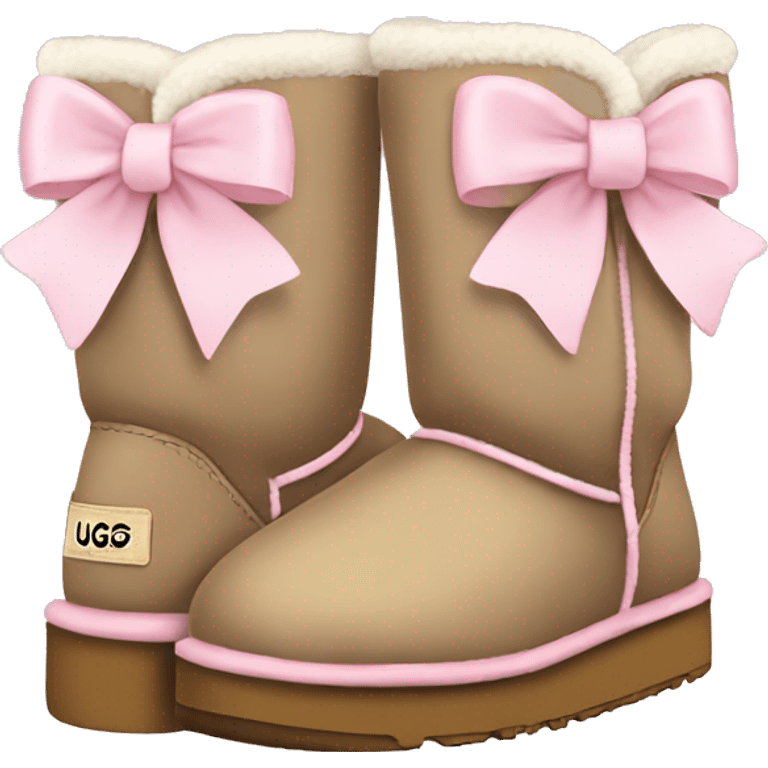 uggs with pale pink bows emoji