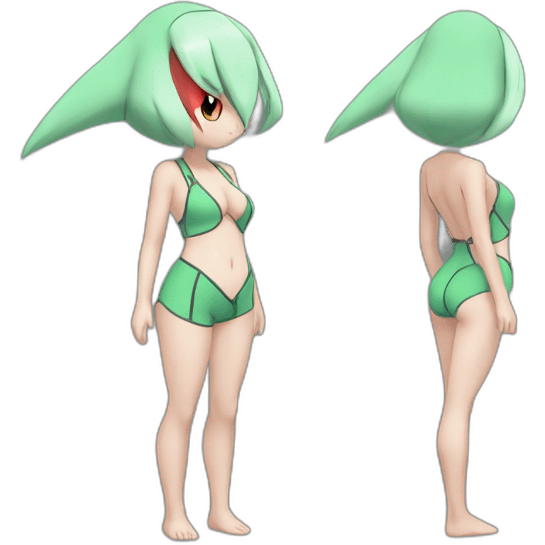 gardevoir pokemon full body pawg small swimsuit back emoji