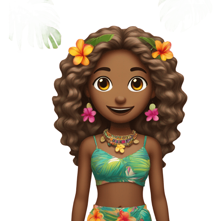 Coconut girl emoji