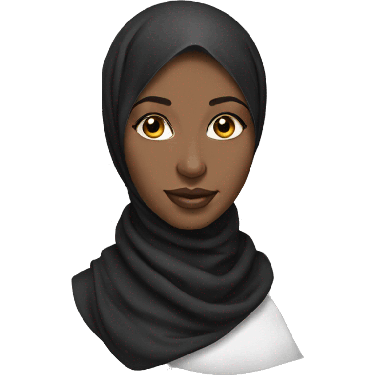 Photorealistic african hijabi emoji