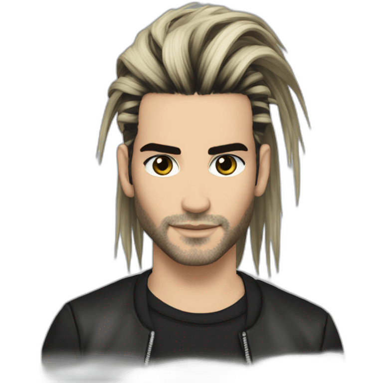 Bill Kaulitz hair down emoji