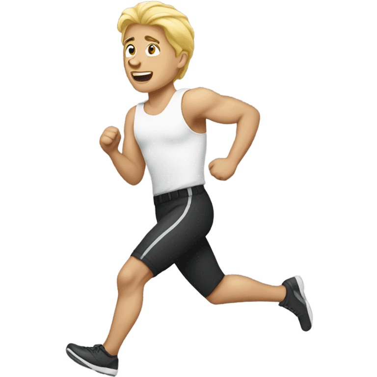 Man running with blonde hair emoji