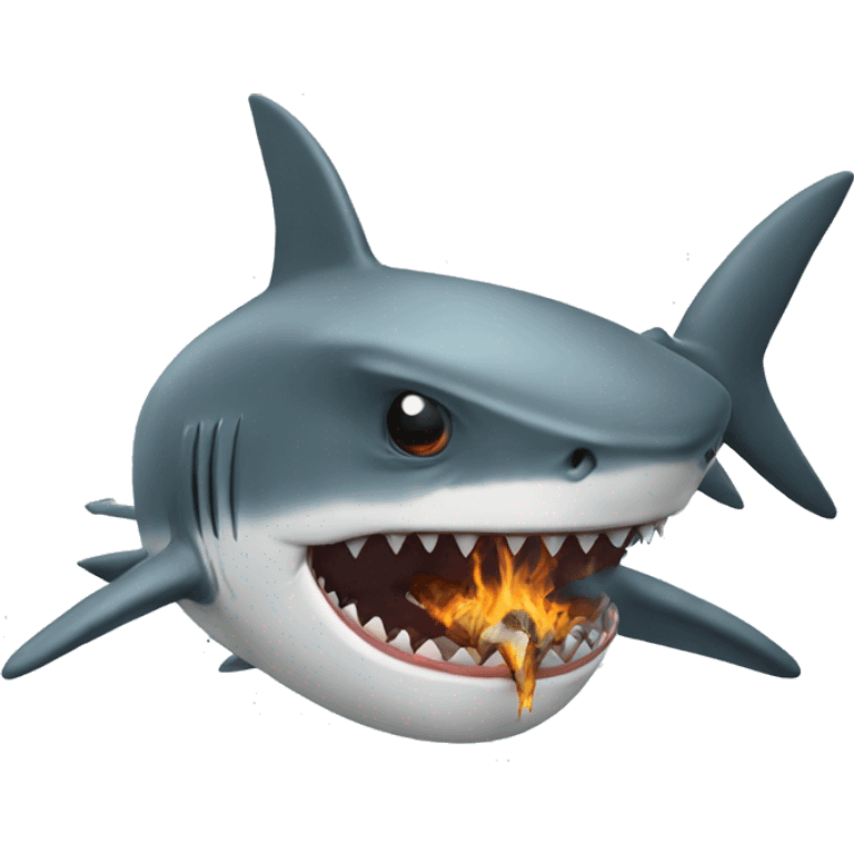 Shark smoking emoji