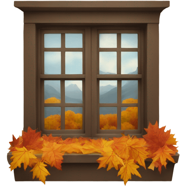 autumn window emoji