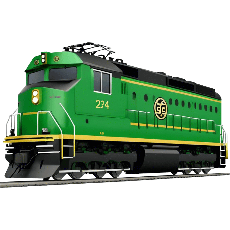 Locomotive (Freight) - GE ES44AC (Model Year: 2021) (Iconic colour: Green and black) emoji