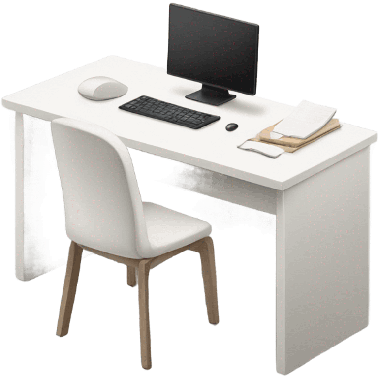 minimalist-clean-work-desk-with-white-wood-colorway-front-view emoji