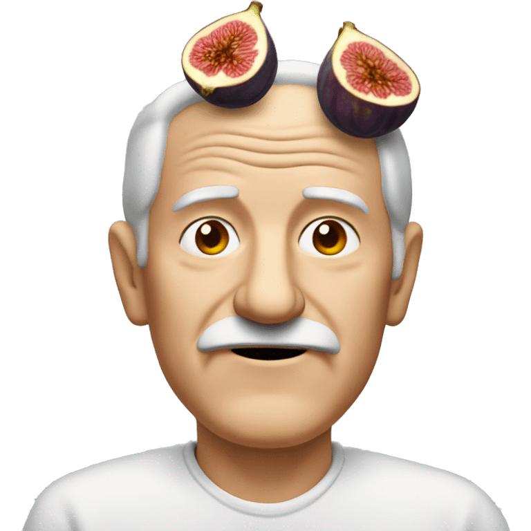 Old man with figs on head emoji