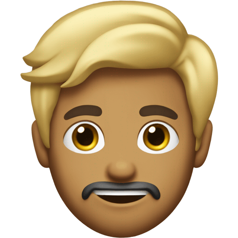 Garçon blond avec les cheveux longs et une barbe de 3 jours emoji