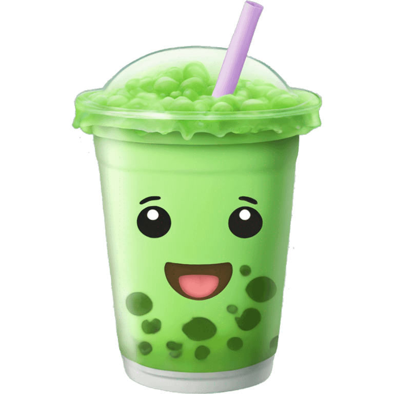 green bubble tea emoji