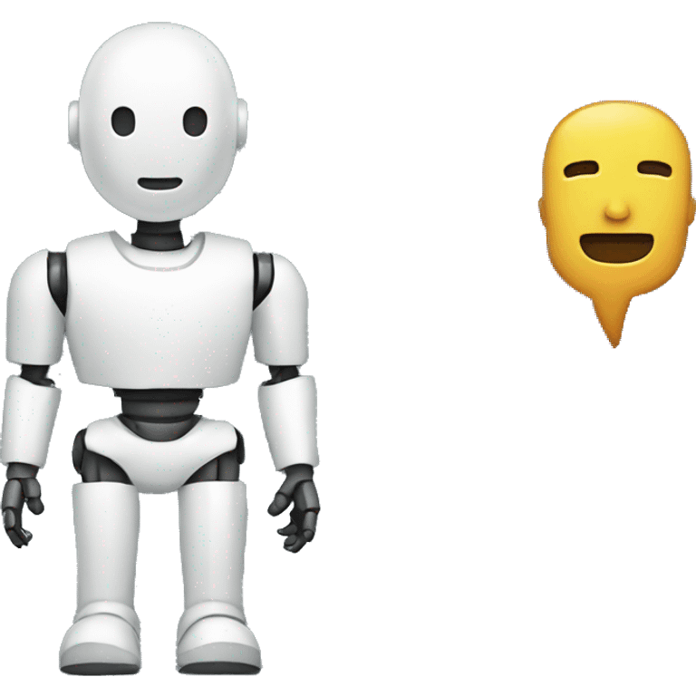 Half man and half robot with map emoji