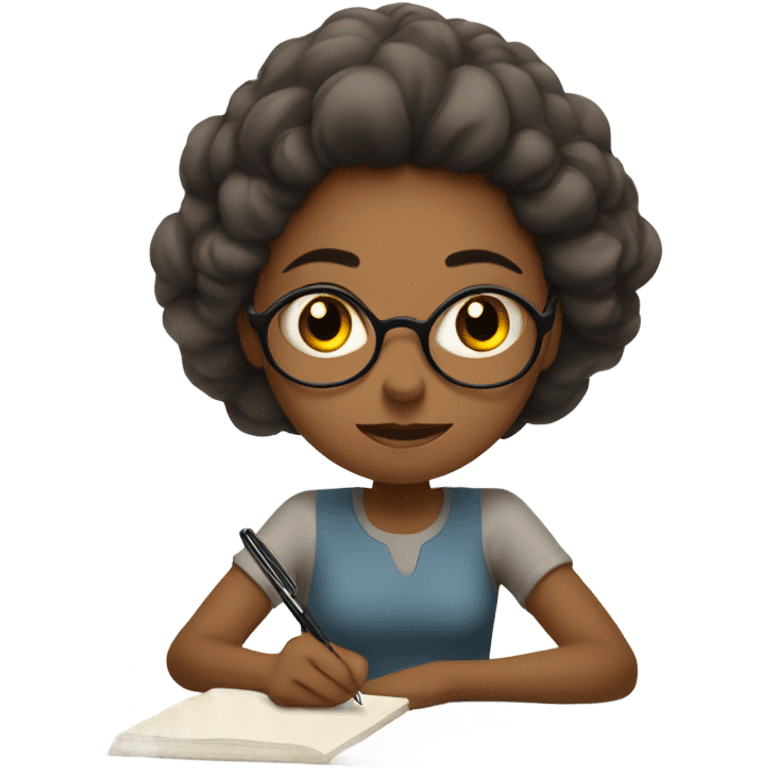 girl studying for finals  emoji