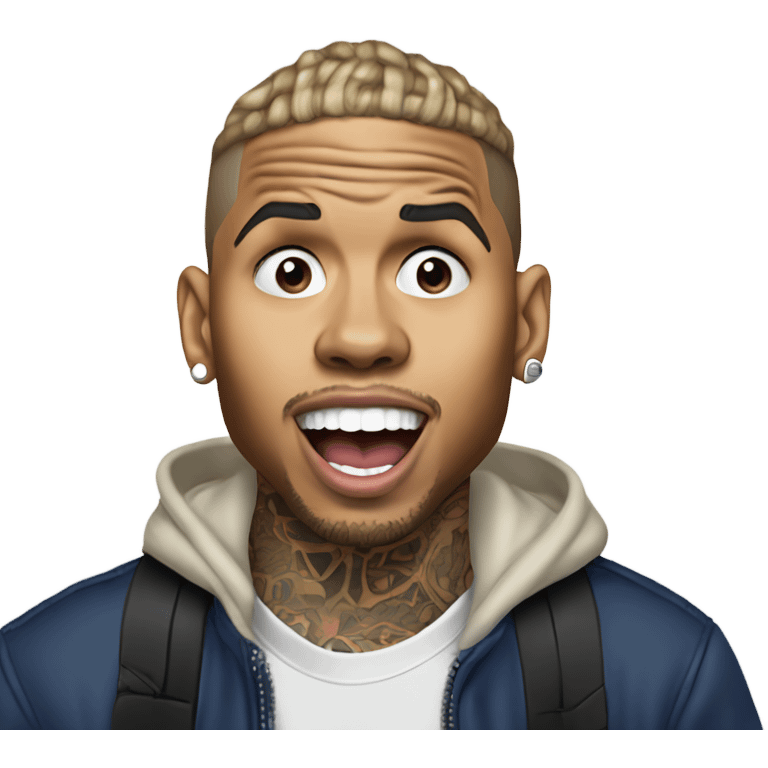 Hyper Realistic Chris brown singing residuals  emoji