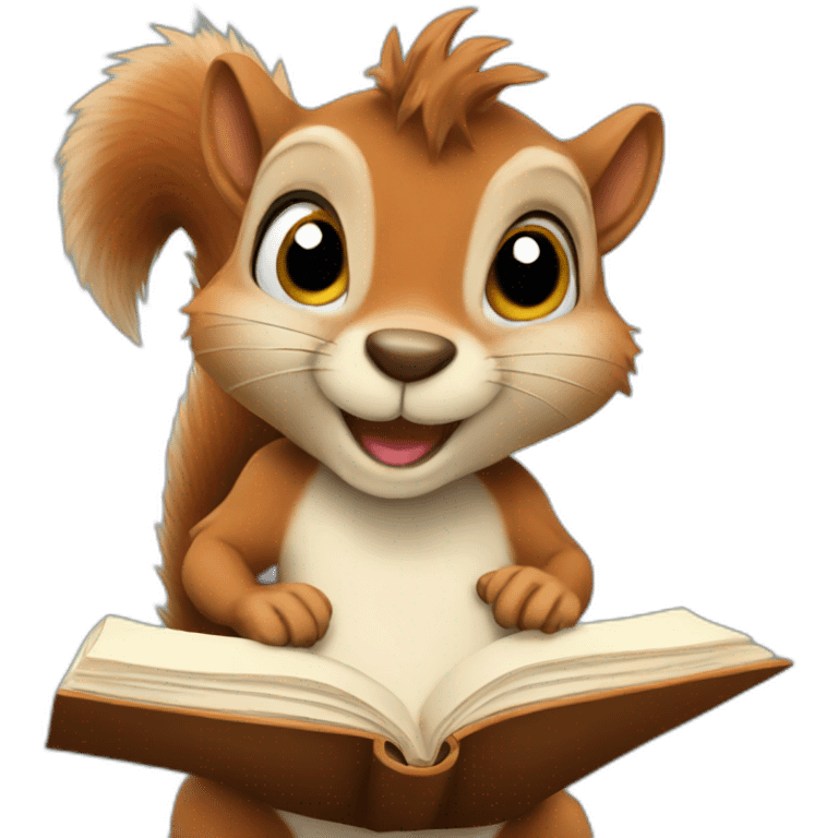 Squirrel with book emoji