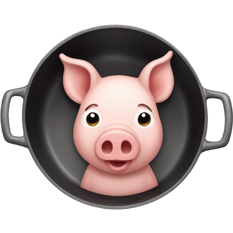 Pig in frying pan emoji