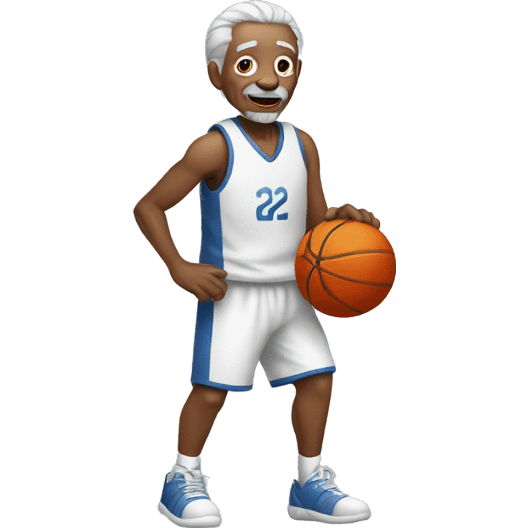 Old person playing basketball emoji