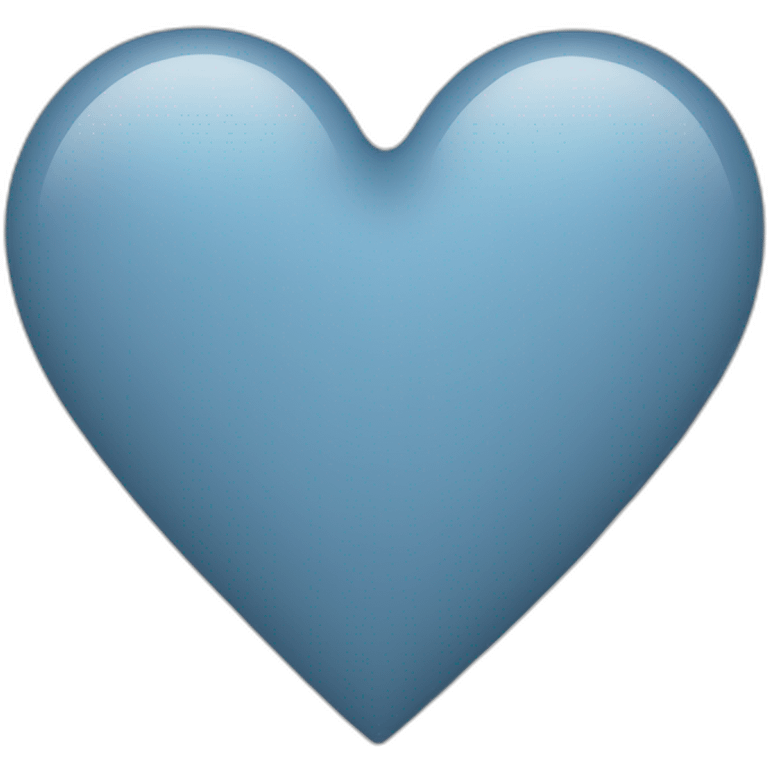 Blue grey heart emoji