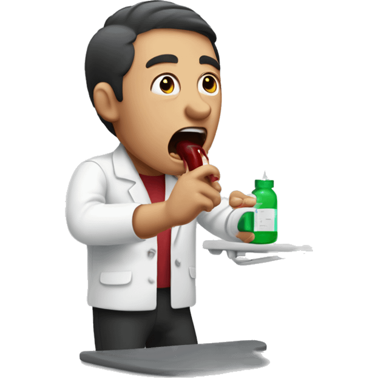 shouting man being given blood test emoji