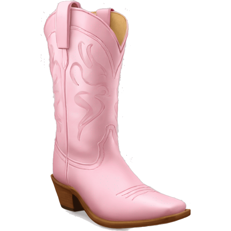 Very light pink square toe cowgirl boots  emoji