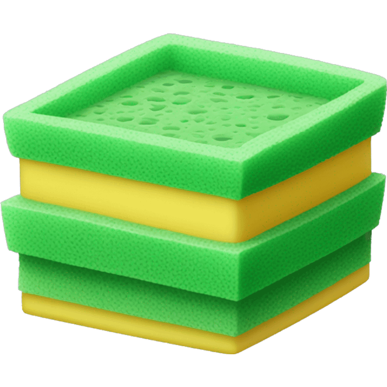 green squared thin dish sponge emoji