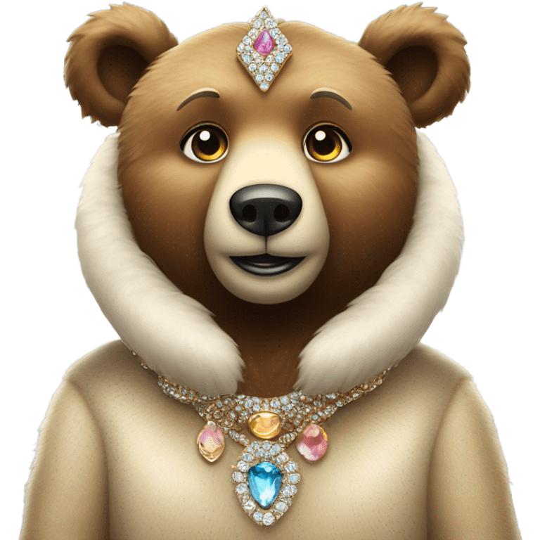 Rich bear emoji