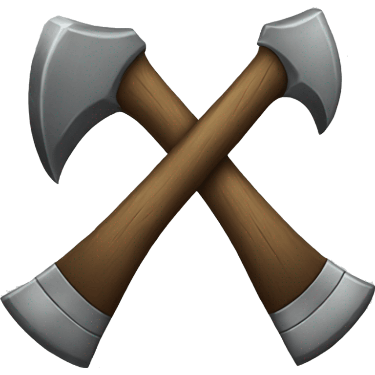  2 axe like cross emoji