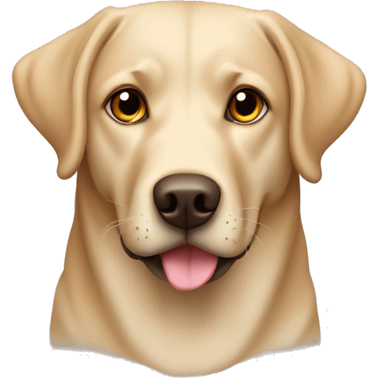 Labrador cross retriever with brown eyes emoji