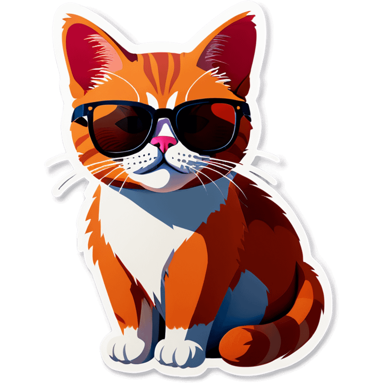 Cat with sunglasses emoji