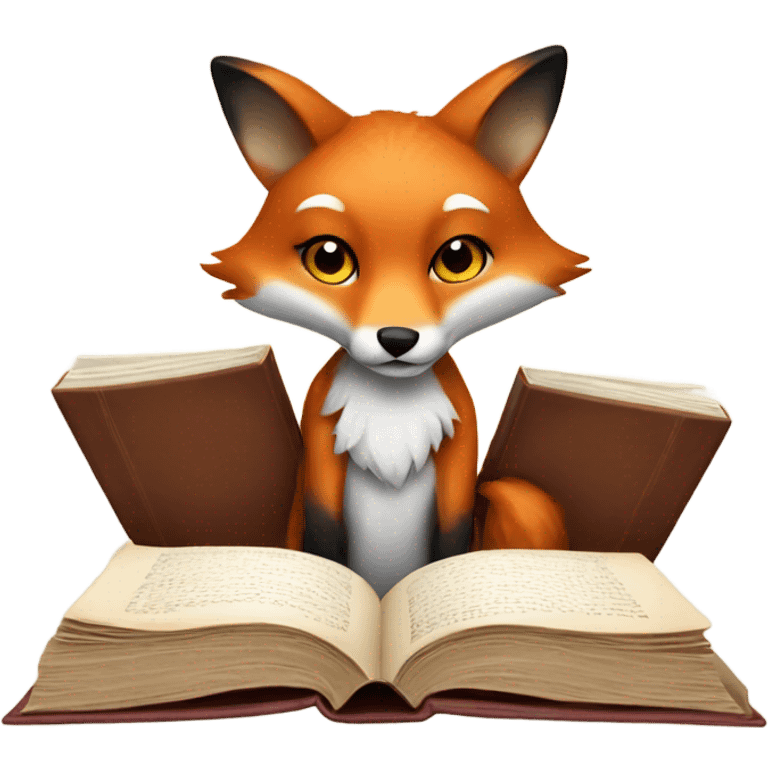 fox with a book emoji