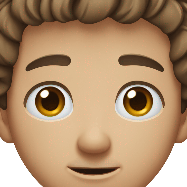 Man with brown wavy short hair, one brown eye and one blue with a scar across the blue eye emoji