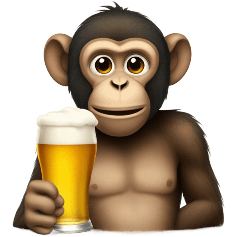 Monkey drinking beer  emoji