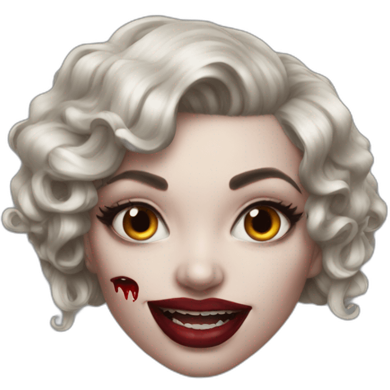 vampire pinup hyperrealistic emoji