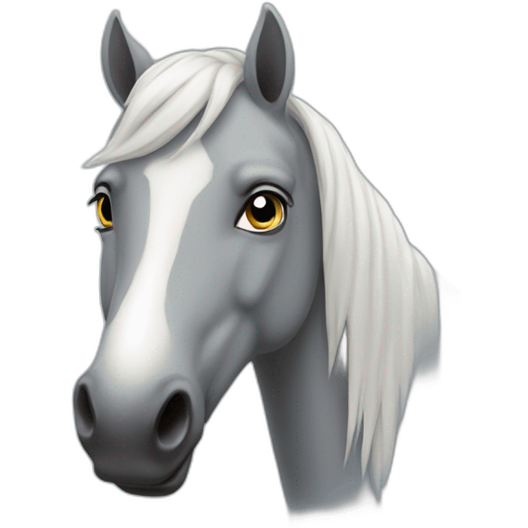 Cheval gris  emoji